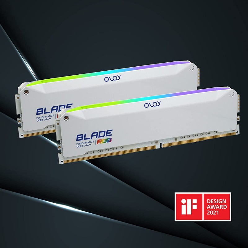 OLOy DDR4 RAM 16GB (2x8GB) Blade Aura Sync RGB 3600 MHz CL18 1.35V 288-Pin Desktop Gaming UDIMM