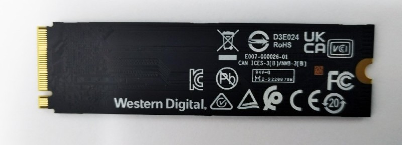 Western Digital NVMe SSD 512GB