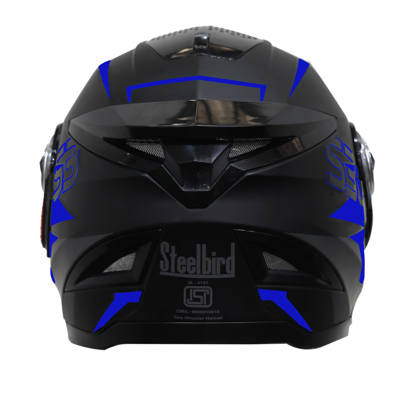 Steelbird SBH-17 Robot Terminator Mat Black With Blue