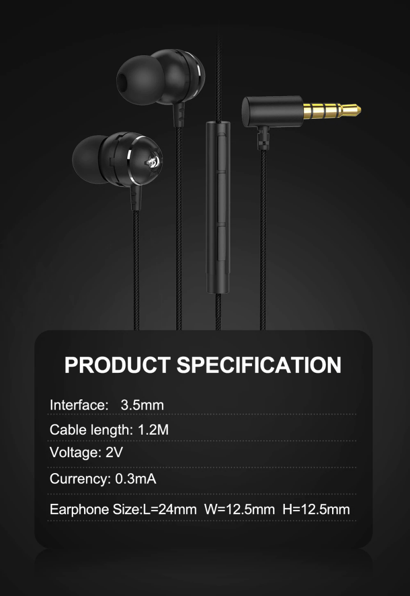 Redragon Bomber Pro E100 IN-EAR 3.5mm Gaming Heavy Bass Earphone With Mircophone Compatible With PS4 Pc Computer
