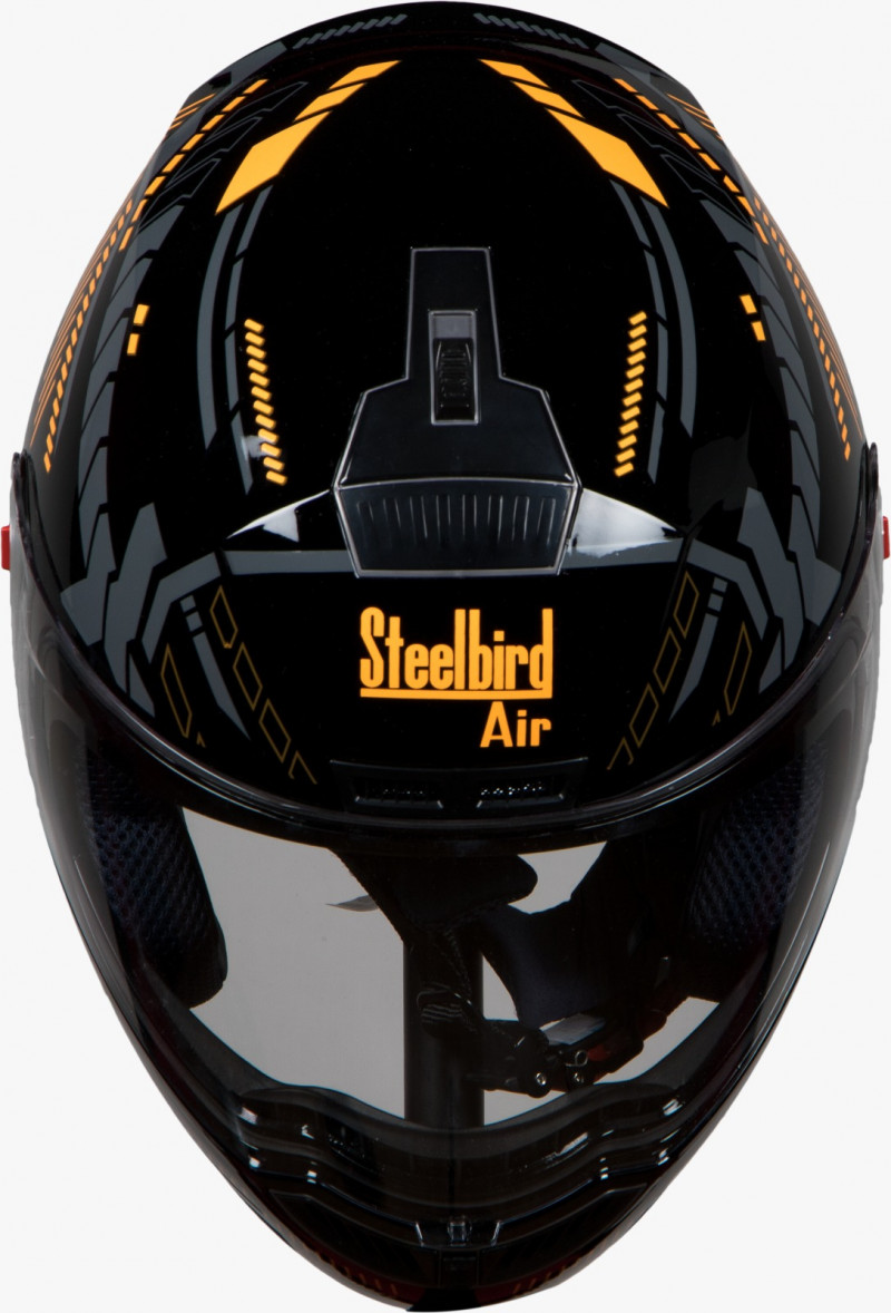 SteelBird Air Speed Matt Black & Orange Smoke Visor Full Helmet