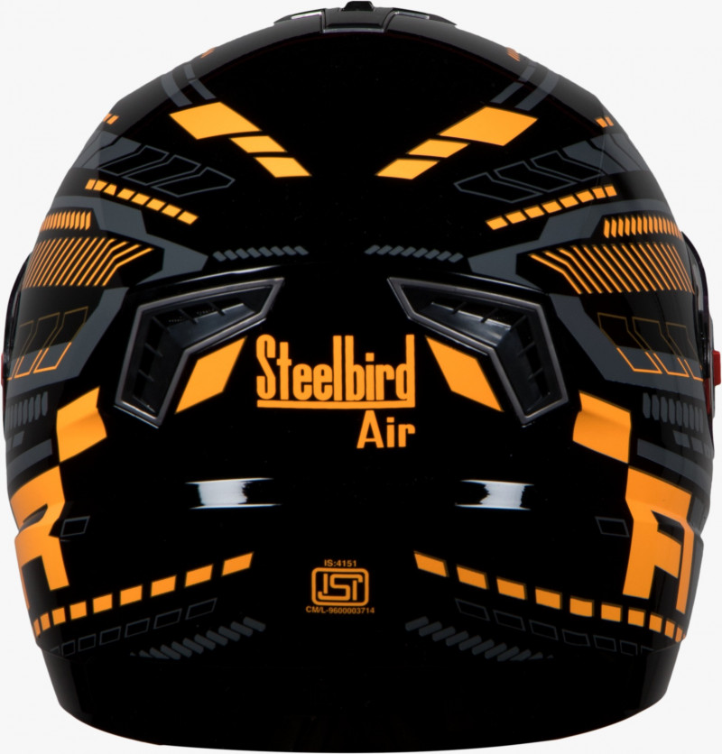 SteelBird Air Speed Matt Black & Orange Smoke Visor Full Helmet