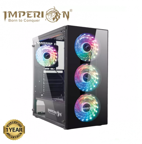 Imperion CG401 Perfect Shield E-1 ATX CASE With 4X 12cm RGB Fan