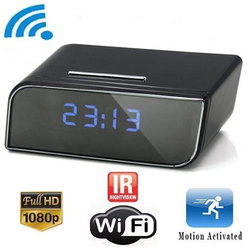 Mini Security & Surveillance P2P Wifi Pinhole Hidden Alarm Clock Camera