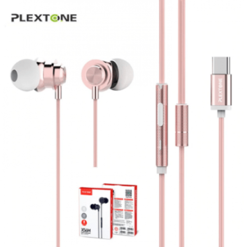 PLEXTONE X56M TYPE C Super Bass HD HI-Res Metal Earphones With Remote Control USB C In Ear Headphones Sport Earphone