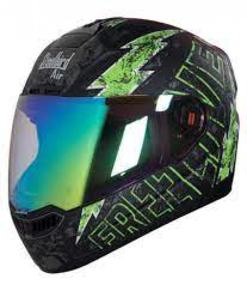 SteelBird Air FreeLive Matt Black & Green Smoke Visor Full Helmet