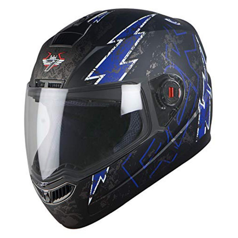 SteelBird Air FreeLive Matt Black & Blue Smoke Visor Full Helmet