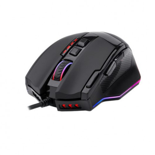 Redragon M801 PC Gaming Mouse LED RGB Backlit MMO 9 Programmable Buttons Mouse With Macro Recording Side Buttons Rapid Fire Button For Windows Computer Gamer (Wired, Black)