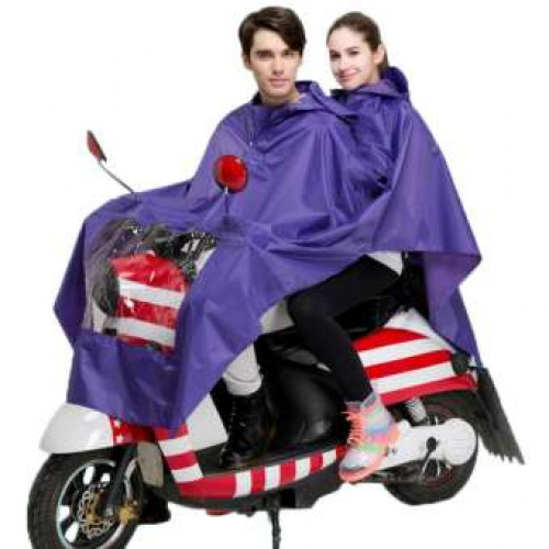 Durable Double Hooded Full Raincoat For Bike - Made In Nepal