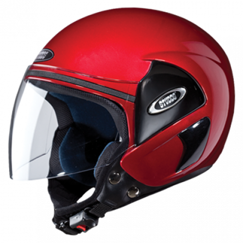 Studds CUB Open Face Helmet Cherry Red
