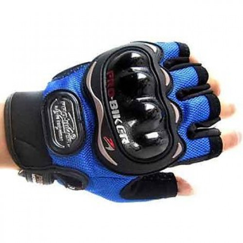 Probiker Black & Blue Half Gloves