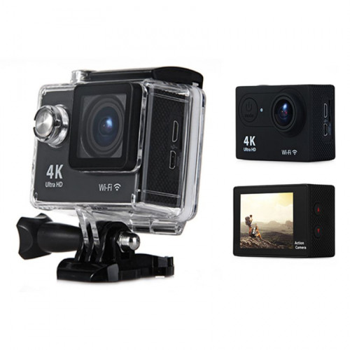 Wide Angle Ultra HD 4K Water Proof Sports Action Camera With LCD Display