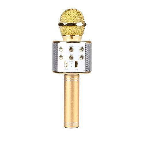 Ws-858 Wireless Bluetooth Microphone Recording Condenser Handheld Microphone Stand With Bluetooth Speaker Audio Recording