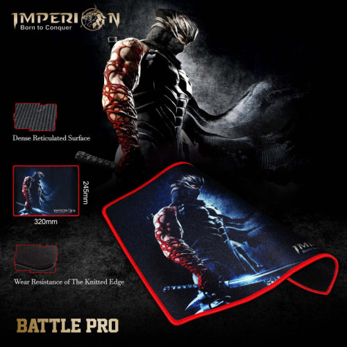 Imperion Battle Pro 32cm X 24.5cm X 0.2cm Gaming Mousepad-Size M